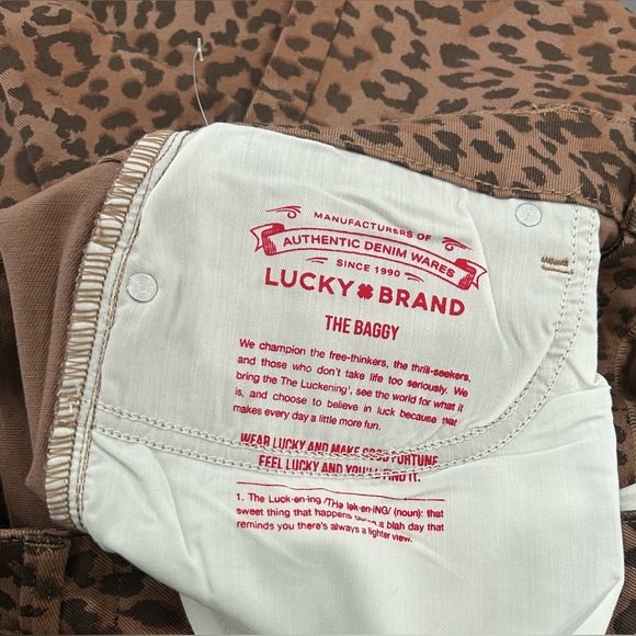 Lucky Brand-Legend Baggy Leopard Print Cotton Jeans - Picture 7 of 8
